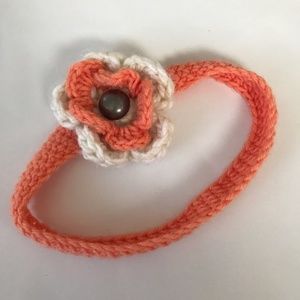 Handmade Knitted Headband Orange